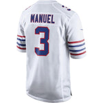 Mens Buffalo Bills EJ Manuel White Alternate Game Jersey