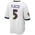 Mens Baltimore Ravens Joe Flacco White Game Jersey