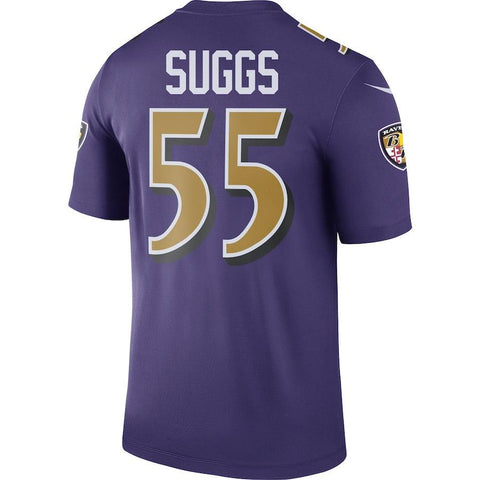 Men's Baltimore Ravens Terrell Suggs Purple Color Rush Legend Jersey