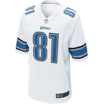 Mens Detroit Lions Calvin Johnson White Game Jersey