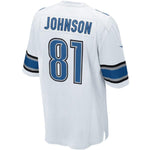 Mens Detroit Lions Calvin Johnson White Game Jersey