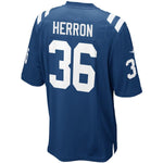 Men's Indianapolis Colts Dan Herron Royal Blue Game Jersey