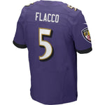 Men's Baltimore Ravens Joe Flacco Purple Elite Jersey