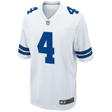 Men's Dallas Cowboys Dak Prescott  White Game Jersey