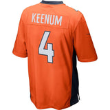 Men's Denver Broncos Case Keenum Orange Game Jersey