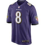Men's Baltimore Ravens Lamar Jackson Purple 2018 NFL Draft First Round Pick #2 Game Jersey