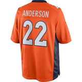 Men's Denver Broncos CJ Anderson Orange Limited Jersey