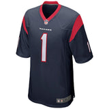 Mens Houston Texans Jerry Ricecake  Navy Blue Game Jersey