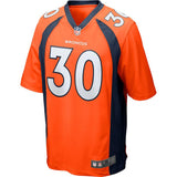 Men's Denver Broncos Terrell Davis Orange Retired Player Game Jersey
