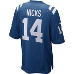 Mens Indianapolis Colts Hakeem Nicks  Royal Blue Game Jersey