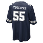 Men's Dallas Cowboys Leighton Vander Esch Navy 2018 NFL Draft First Round Pick Game Jersey