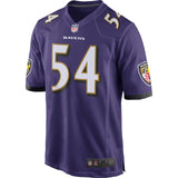 Men's Baltimore Ravens Tyus Bowser Purple NFL Draft Game Jersey