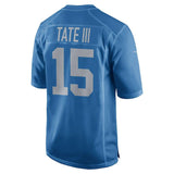 Men's Detroit Lions Golden Tate Blue Throwback Game Jersey