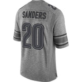 Men's Detroit Lions Barry Sanders Gray Retired Gridiron Gray II Limited Jersey