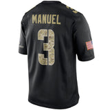 Men's Buffalo Bills EJ Manuel Black Salute To Service Jersey
