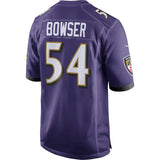 Men's Baltimore Ravens Tyus Bowser Purple NFL Draft Game Jersey