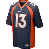 Men's Denver Broncos Trevor Siemian Navy Game Jersey