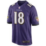 Men's Baltimore Ravens Jeremy Maclin Purple Game Player Jersey