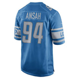 Men's Detroit Lions Ziggy Ansah Blue 2017 Game Jersey