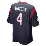 Men's Houston Texans Deshaun Watson Navy Game Jersey