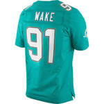 Mens Miami Dolphins Cameron Wake Aqua Elite Jersey