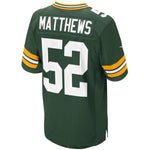 Mens Green Bay Packers Clay Matthews Green Elite Jersey