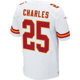 Mens Kansas City Chiefs Jamaal Charles White Game Jersey