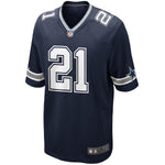 Men's Dallas Cowboys Ezekiel Elliott Navy Game Jersey