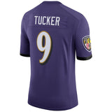 Men's Baltimore Ravens Justin Tucker Purple Speed Machine Limited Player Jersey