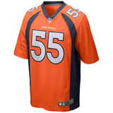 Men's Denver Broncos Bradley Chubb  Orange 2018 NFL Draft First Round Pick Game Jersey