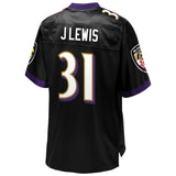 Men's Baltimore Ravens Jamal Lewis NFL Pro Line Black Retired Player Team Color Jersey