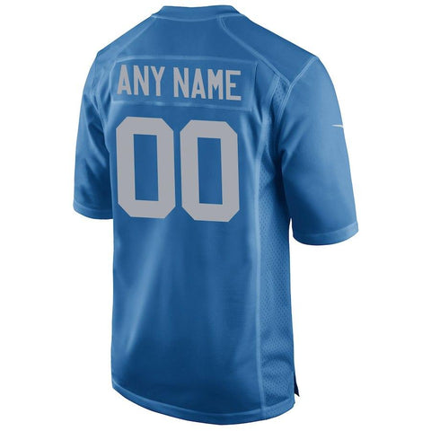 Men's Detroit Lions  Royal Custom Alternate Game Jersey