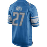 Men's Detroit Lions Glover Quin Blue NFL Draft Game Jersey