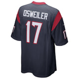 Men's Houston Texans Brock Osweiler Navy Game Jersey