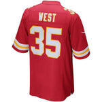 Men's Kansas City Chiefs Charcandrick West  Red Game Jersey