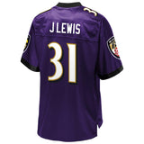 Men's Baltimore Ravens Jamal Lewis NFL Pro Line Purple Retired Player Jersey