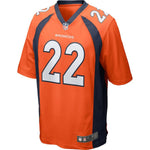 Mens Denver Broncos CJ Anderson Orange Game Jersey