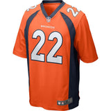 Mens Denver Broncos CJ Anderson Orange Game Jersey
