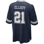 Men's Dallas Cowboys Ezekiel Elliott Navy Game Jersey