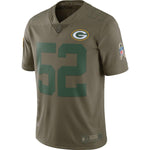 Men's Green Bay Packers Clay Matthews Olive Salute To Service Limited Jersey