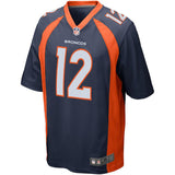 Men's Denver Broncos Paxton Lynch Navy Game Jersey