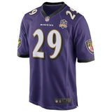 Men's Baltimore Ravens Justin Forsett Purple Team Game 2015 Patch Jersey