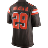 Men's Cleveland Browns Duke Johnson Jr  Brown Game Jersey