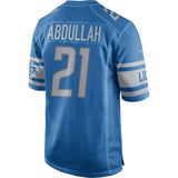 Men's Detroit Lions Ameer Abdullah Blue Game Player Jersey