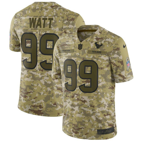 Men's Houston Texans J.J. Watt Camo Salute to Service Limited Jersey