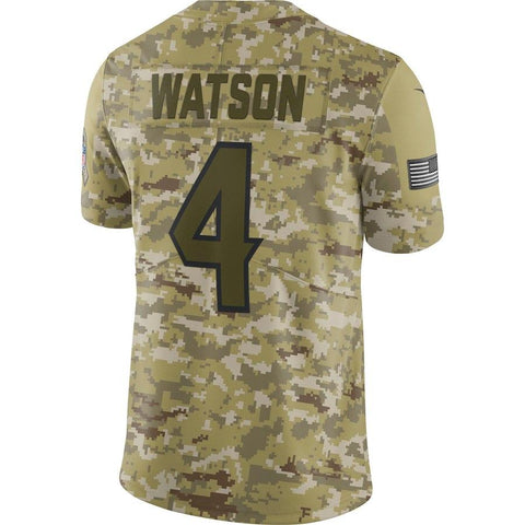 Men's Houston Texans Deshaun Watson  Camo Salute to Service Limited Jersey