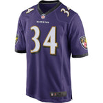 Mens Baltimore Ravens Lorenzo Taliaferro Purple Game Jersey