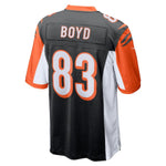 Men's Cincinnati Bengals Tyler Boyd Black 50th Anniversary Patch Game Jersey