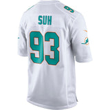 Men's Miami Dolphins Ndamukong Suh White Game Jersey