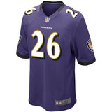 Mens Baltimore Ravens Matt Elam Purple Game Jersey